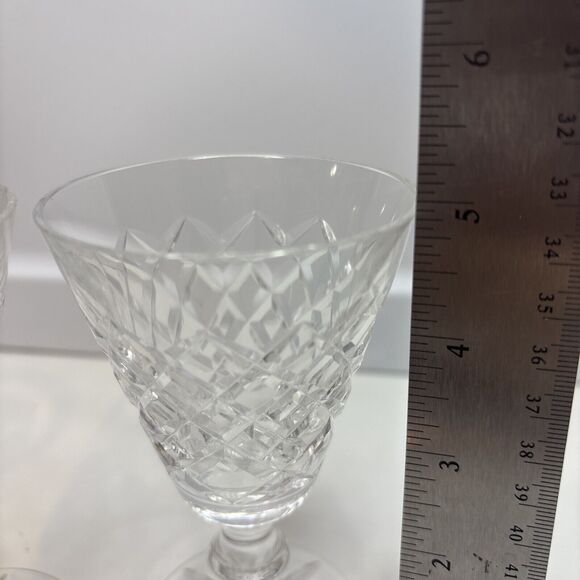 3 WATERFORD ADARE CUT CRYSTAL PORT/ CLARET WINE GLASS STEMWARE 5” H - Picture 13 of 14